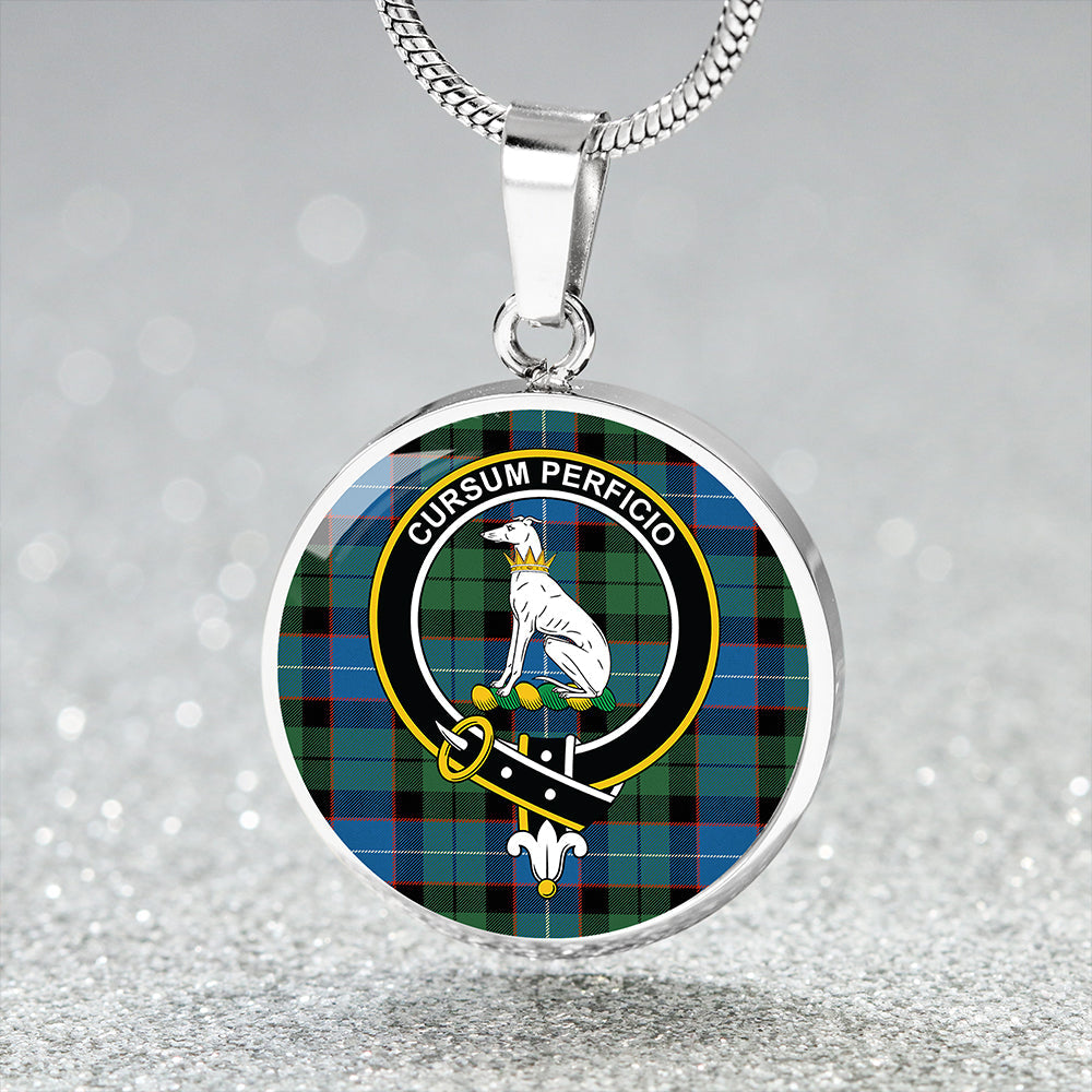 Hunter Ancient Tartan Crest Circle Necklace