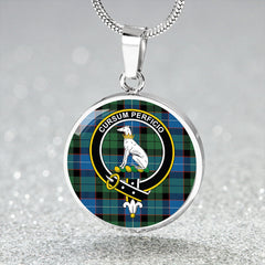 Hunter Ancient Tartan Crest Circle Necklace