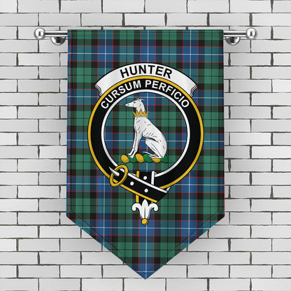 Hunter Ancient Tartan Crest Gonfalon