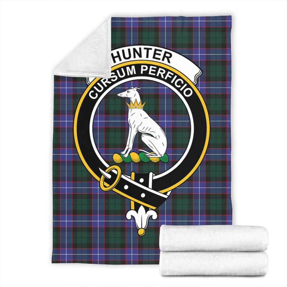 Hunter Modern Tartan Crest Premium Blanket