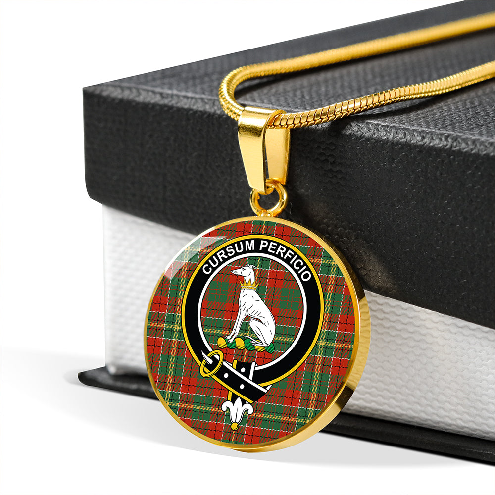 Hunter USA Ancient Tartan Crest Circle Necklace