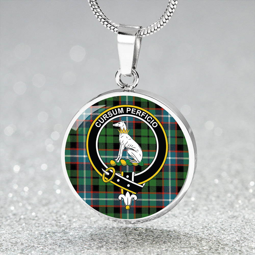 Hunter #2 Ancient Tartan Crest Circle Necklace