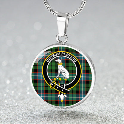 Hunter #2 Ancient Tartan Crest Circle Necklace