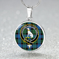 Hunter (Michael) Ancient Tartan Crest Circle Necklace