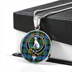 Hunter (Michael) Ancient Tartan Crest Circle Necklace