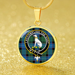 Hunter (Michael) Ancient Tartan Crest Circle Necklace