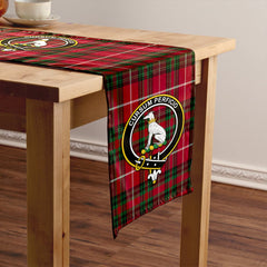 Hunter of Bute (Hunter Maroon) Modern Tartan Crest Table Runner