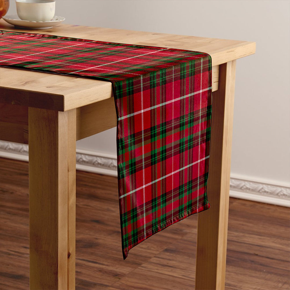 Hunter of Bute (Hunter Maroon) Modern Tartan Crest Table Runner