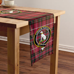 Hunter of Bute (Hunter Maroon) Weathered Tartan Crest Table Runner