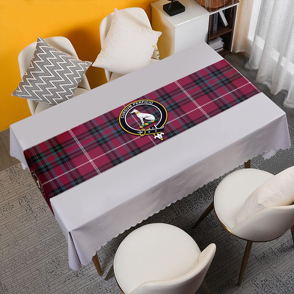 Hunter of Bute (Hunter Maroon) Weathered Tartan Crest Table Runner