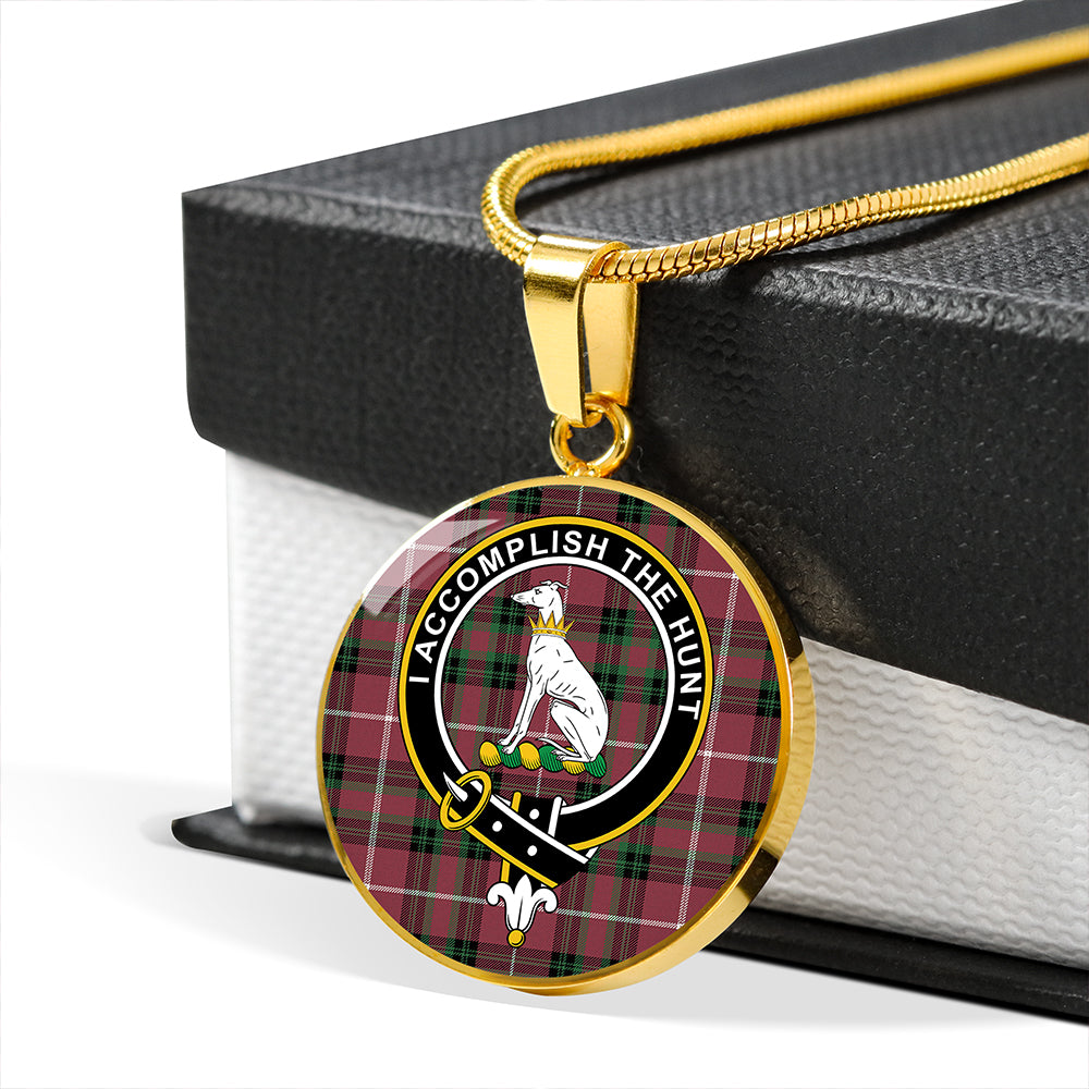 Hunter of Bute (Michael Maroon) Ancient Tartan Crest Circle Necklace