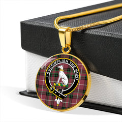 Hunter of Bute (Michael Maroon) Ancient Tartan Crest Circle Necklace