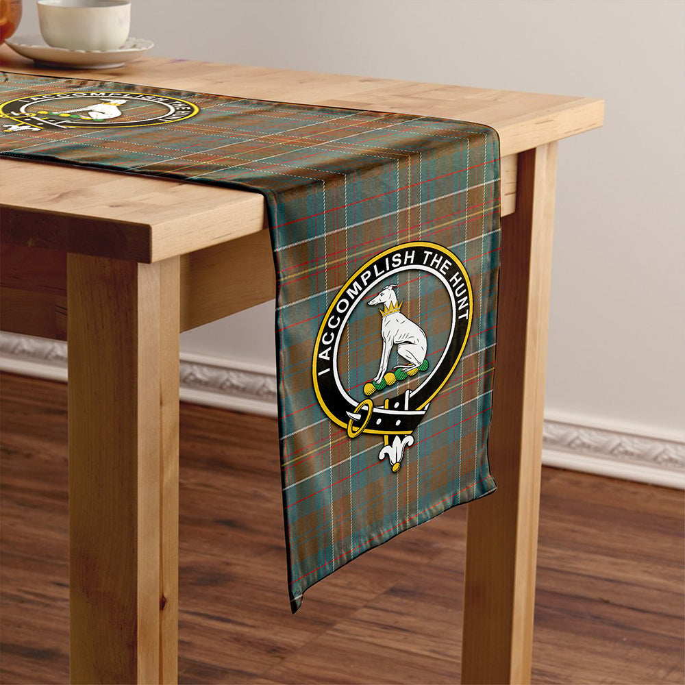 Hunter of Hunterston (Michael of Hunterston) Weathered Tartan Crest Table Runner