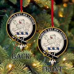 Inglis Tartan Crest Wood Acrylic Ornament