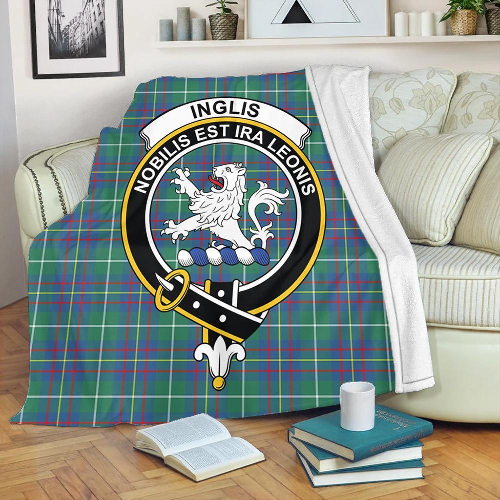 Inglis Ancient Tartan Crest Premium Blanket