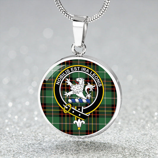 Inglis Ancient Tartan Crest Circle Necklace