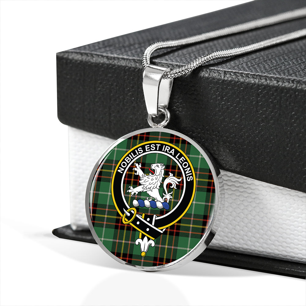 Inglis Ancient Tartan Crest Circle Necklace