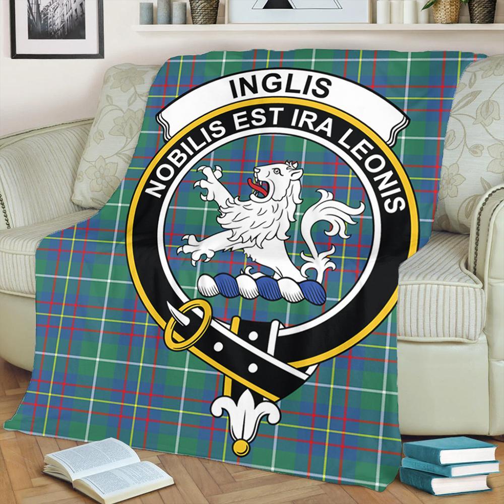 Inglis Ancient Tartan Crest Premium Blanket