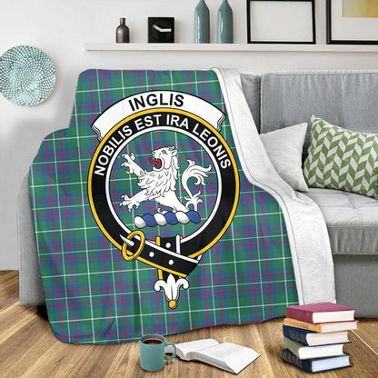 Inglis Ancient Tartan Crest Premium Blanket