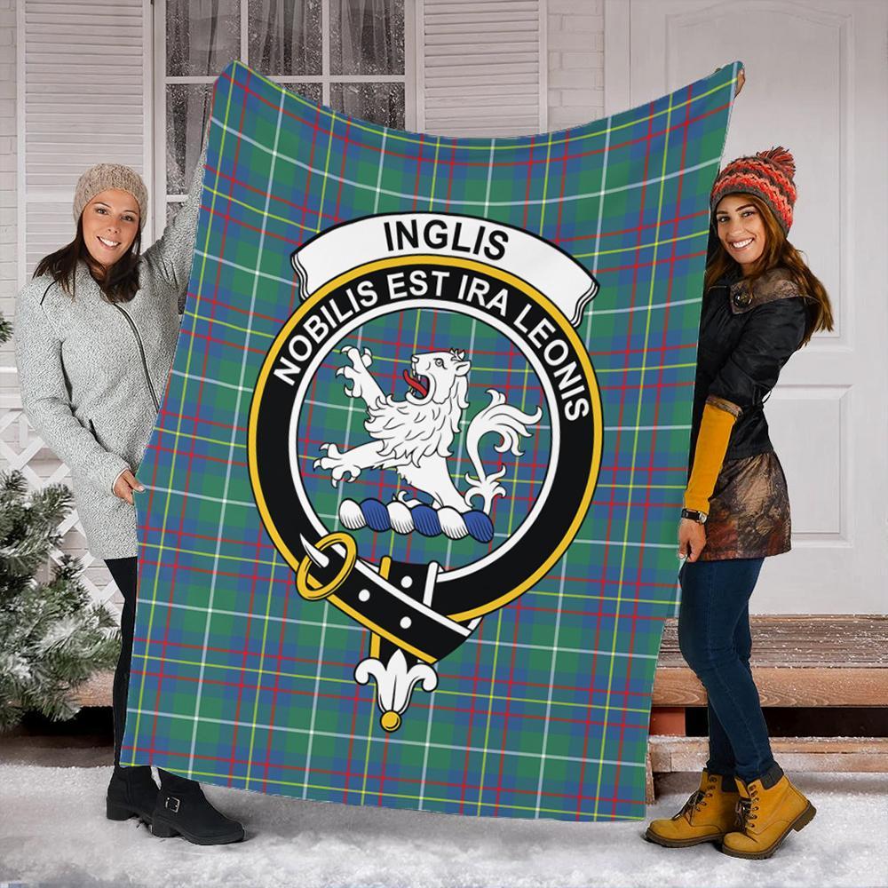 Inglis Ancient Tartan Crest Premium Blanket