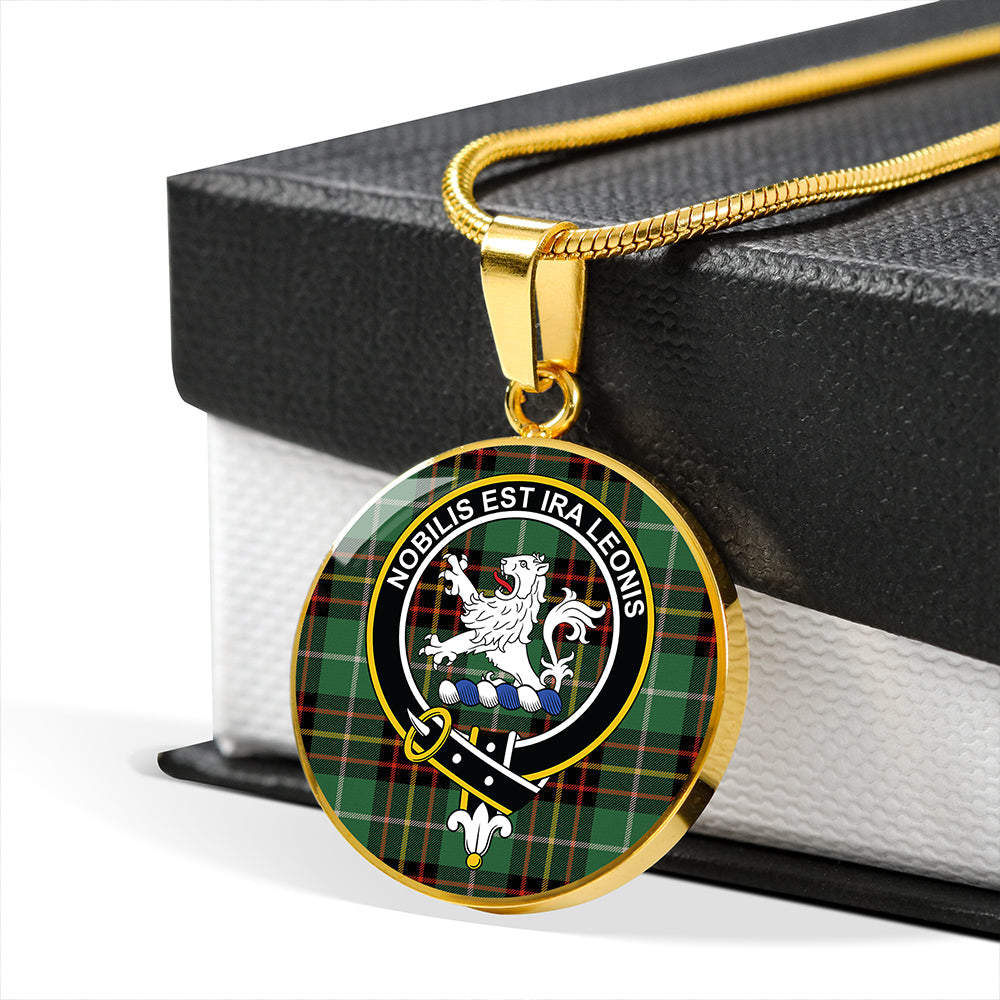 Inglis Ancient Tartan Crest Circle Necklace