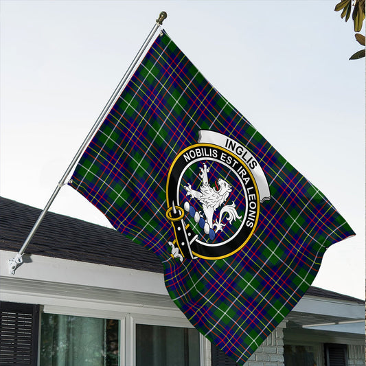 Inglis Modern Tartan Classic Crest House Flag