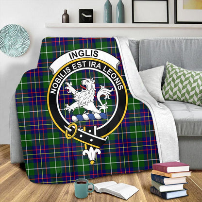 Inglis Modern Tartan Crest Premium Blanket