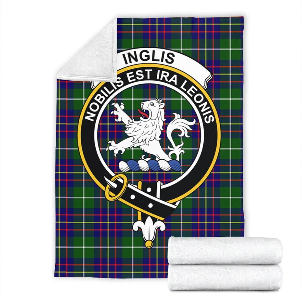 Inglis Modern Tartan Crest Premium Blanket