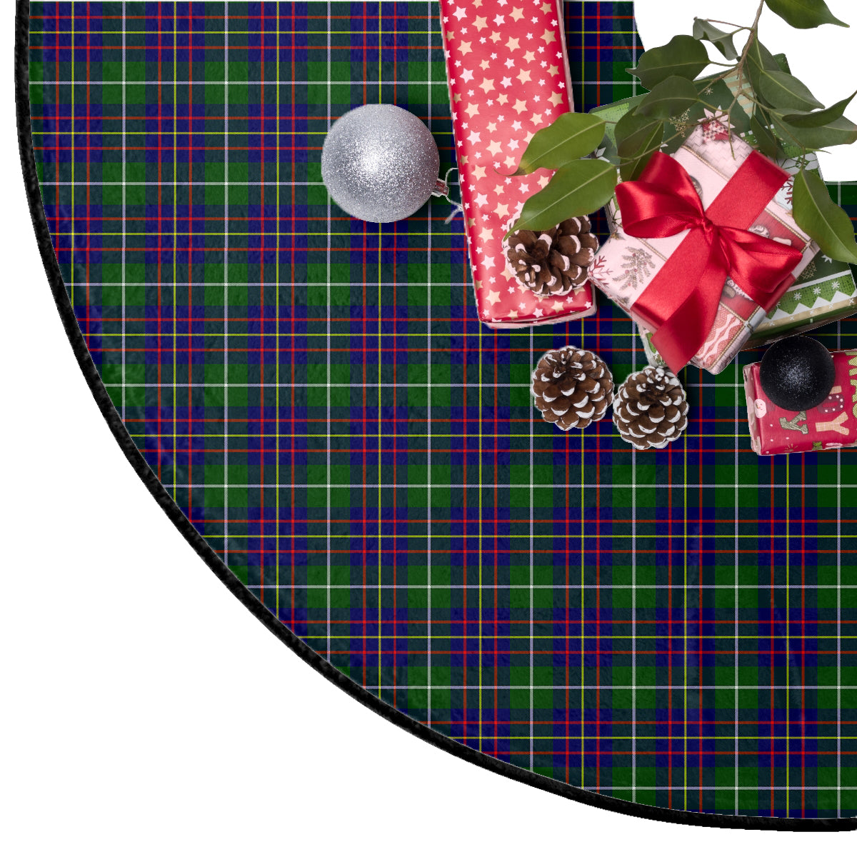 Inglis Modern Tartan Plaid Christmas Tree Skirt