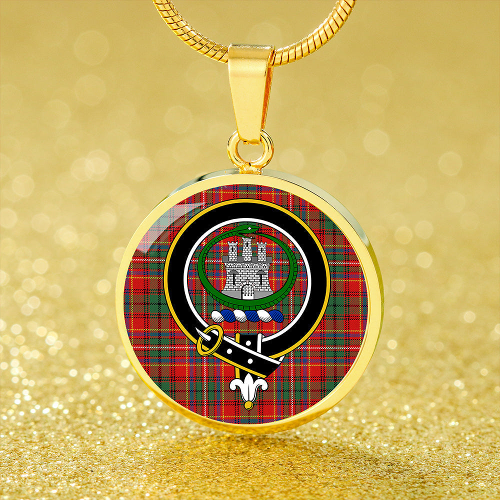 Innes Tartan Crest Circle Necklace