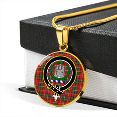 Innes Tartan Crest Circle Necklace