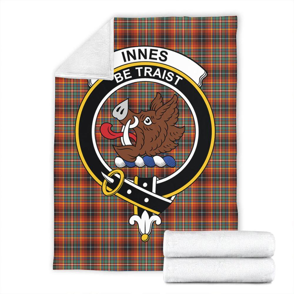 Innes Ancient Tartan Crest Premium Blanket