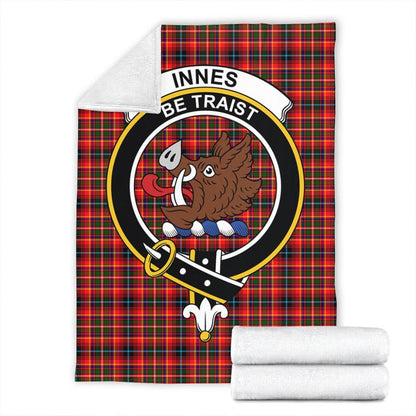 Innes Modern Tartan Crest Premium Blanket