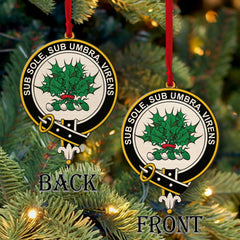 Irvine Tartan Crest Wood Acrylic Ornament