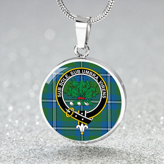 Irvine Ancient Tartan Crest Circle Necklace