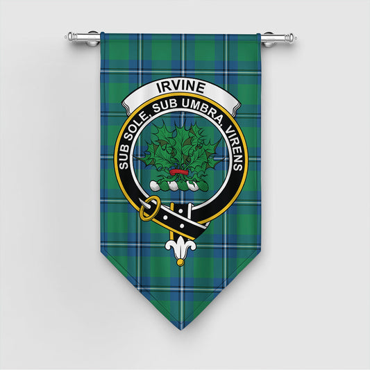 Irvine Ancient Tartan Crest Gonfalon