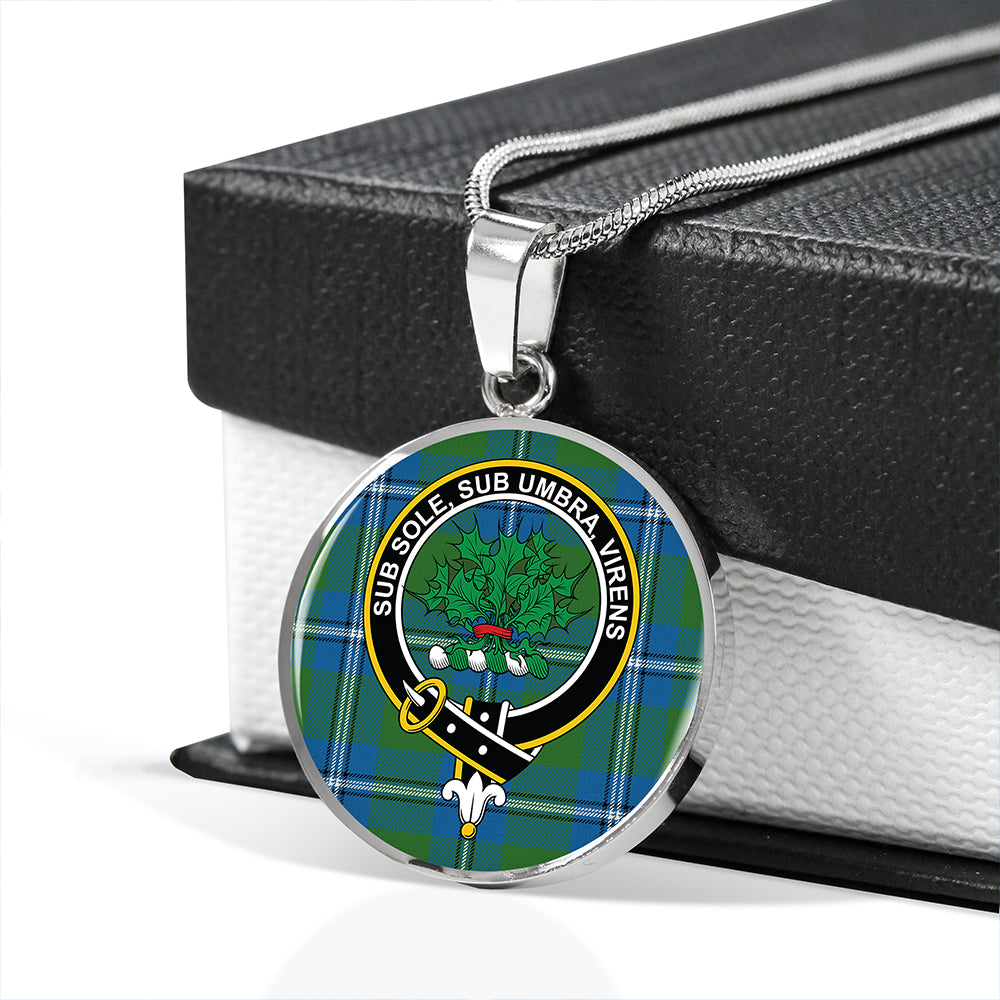 Irvine Ancient Tartan Crest Circle Necklace