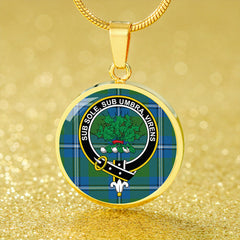 Irvine Ancient Tartan Crest Circle Necklace