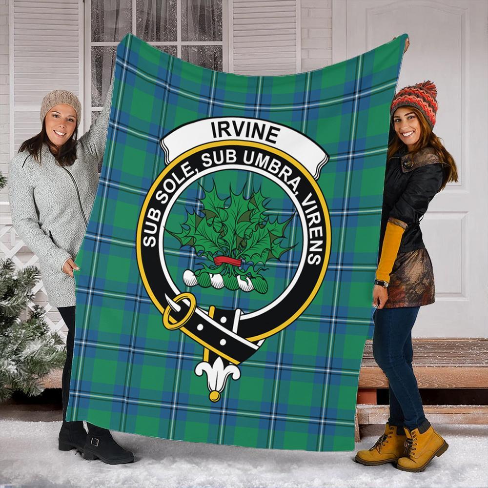 Irvine Ancient Tartan Crest Premium Blanket