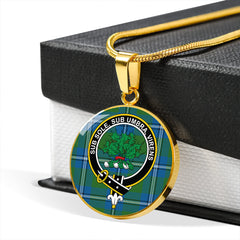 Irvine Ancient Tartan Crest Circle Necklace