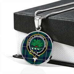 Irvine Modern Tartan Crest Circle Necklace