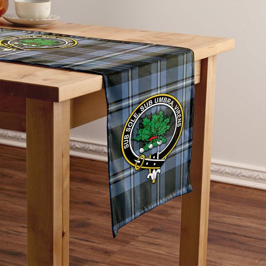 Irvine Weathered Tartan Crest Table Runner