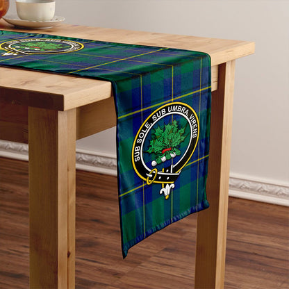 Irvine of Bonshaw Modern Tartan Crest Table Runner