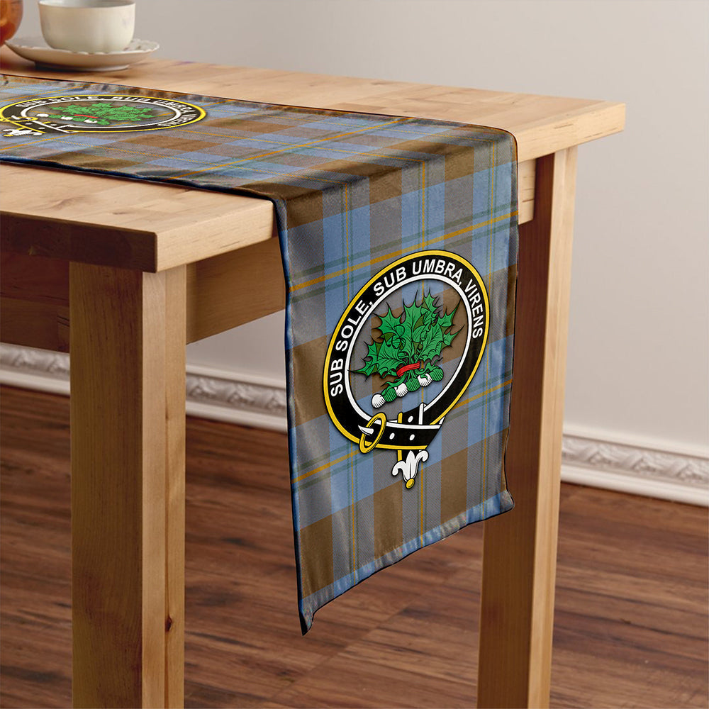 Irvine of Bonshaw Weathered Tartan Crest Table Runner