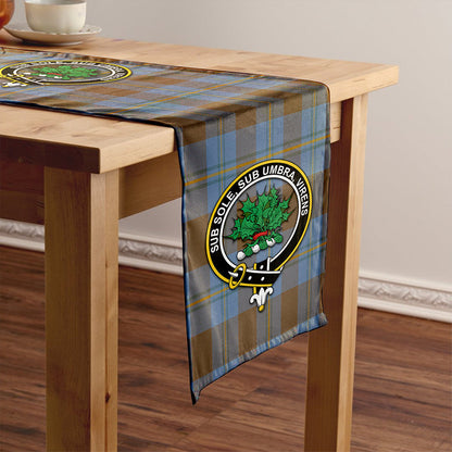 Irvine of Bonshaw Weathered Tartan Crest Table Runner