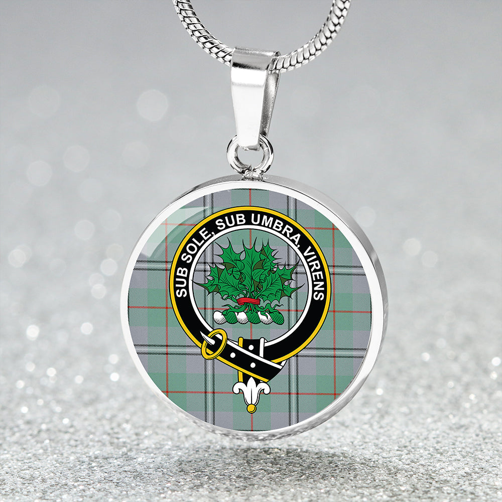 Irvine of Glentulchan Ancient Tartan Crest Circle Necklace