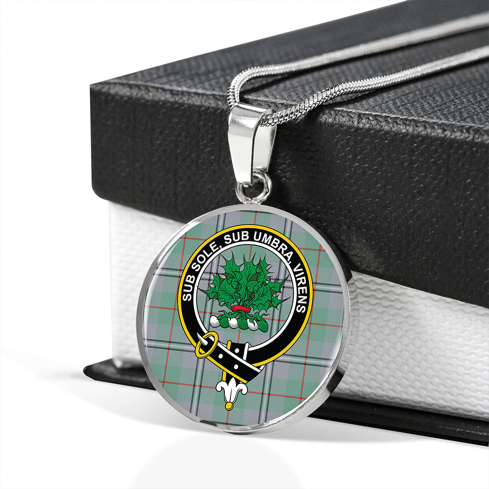 Irvine of Glentulchan Ancient Tartan Crest Circle Necklace