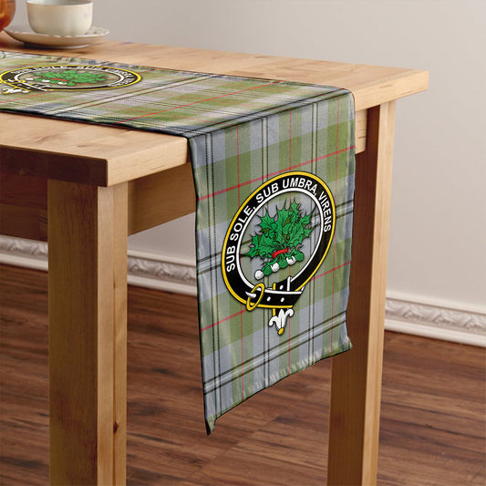 Irvine of Glentulchan Weathered Tartan Crest Table Runner