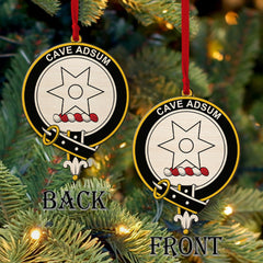 Jardine Tartan Crest Wood Acrylic Ornament