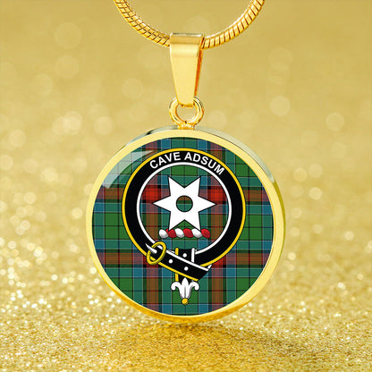 Jardine Dress Ancient Tartan Crest Circle Necklace